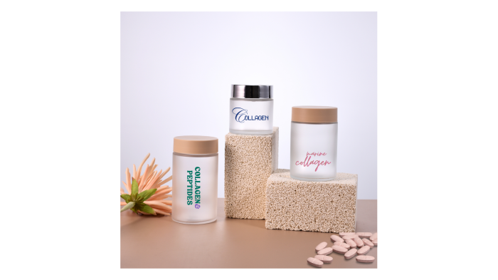 Glass Supplement & Vitamin Jars JG-B61